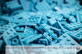 金华食品erp 金华食品行业erp软件实施经验分享及企业管理使用技巧