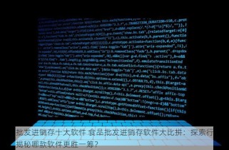 食品批发进销存十大软件 食品批发进销存软件大比拼：探索行业新宠，揭秘哪款软件更胜一筹？