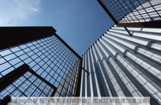零售业erp功能 提升零售业ERP功能，优化订单处理加速业务决策