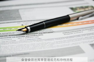 食堂食品出库单管理规范和存档流程