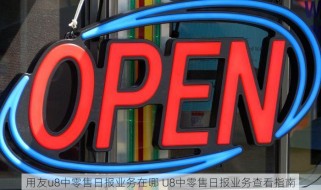 用友u8中零售日报业务在哪 U8中零售日报业务查看指南