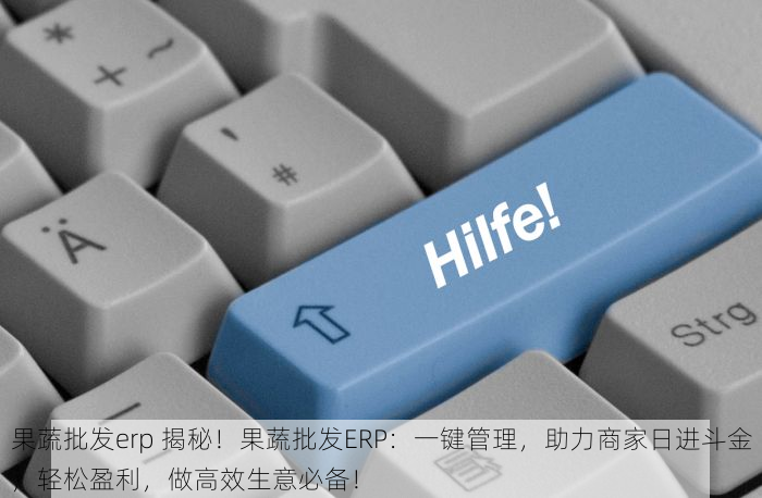 果蔬批发erp 揭秘！果蔬批发ERP：一键管理，助力商家日进斗金，轻松盈利，做高效生意必备！