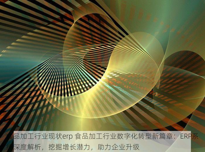 食品加工行业现状erp 食品加工行业数字化转型新篇章：ERP系统深度解析，挖掘增长潜力，助力企业升级