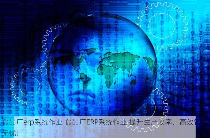 食品厂erp系统作业 食品厂ERP系统作业 提升生产效率，高效管理无忧！