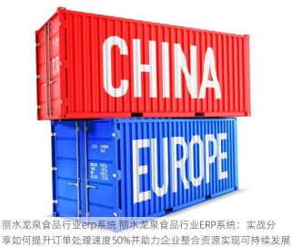 丽水龙泉食品行业erp系统 丽水龙泉食品行业ERP系统：实战分享如何提升订单处理速度50%并助力企业整合资源实现可持续发展